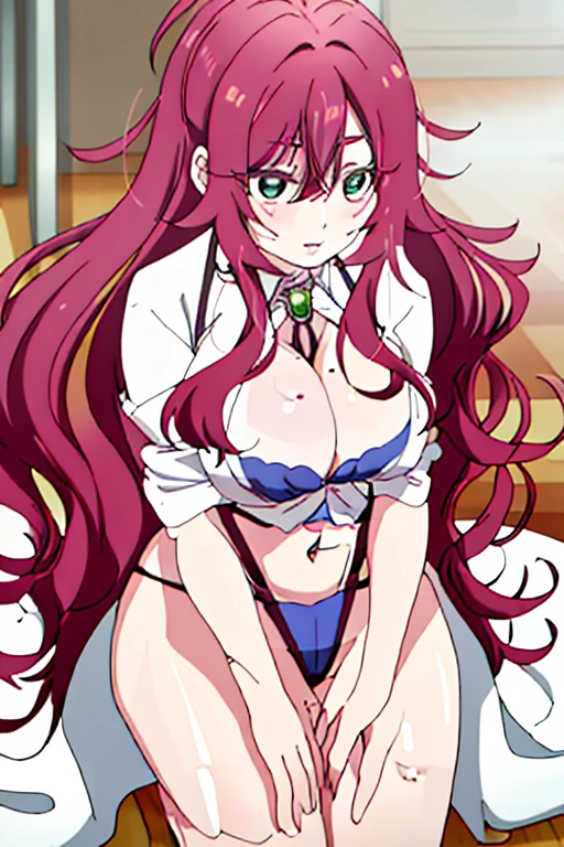 masterpiece, best quality, beautiful art, high resolution, well formed hands, body and fingers, 1 woman, solo, Kusuri yakuzen ,adult, hair ornament, big breasted, cleavage full body, long hair, gorgeous legs and thighs, wearing a Tyris Flare outfit,  and skimpy ,  she is doing exercise, warming up, stretching her body, bouncing ,   and  training, working out, sweating, smiling joyfully and brightly, training montage session, beach environment 