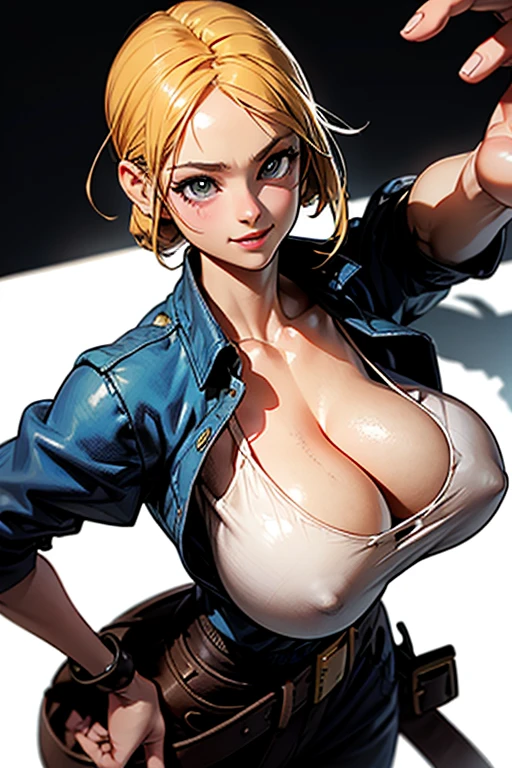 from street fighter,(big breast:1.5),dynamic poses, totally wide open her chest,big chest,((sketch style)),scribbles and marks,super perfect body curve,((skindentation)),S-shaped body,anime waifu (18 years old)-hot daddy-frivolity-body language, fit figure, bad laughing,gorgeous perfect face, realistic style and super detailed renderings, superrealism,kawaii, zbrush, super-realistic oil, contour shadow-process - (Waiting to start)