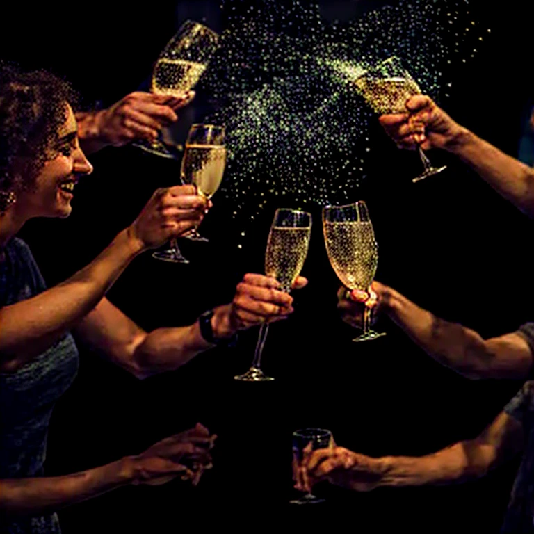 People toasting with champagne glasses at a bar々, シャッターstock, drinking champagne, Are you having fun, celebrate, みんなAre you having fun, stock, The Best of Adobe Stock, celebration, by Jakob Gauermann, On a dark background, Having a great time, Shoulder forward pose, interesting, Photo Stills, Sparkling atmosphere