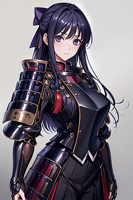 highest quality、unity 8k wallpaper、32k、masterpiece、Very detailed、Ultra-high resolution、Very detailedな顔、RAW Photos、Professional、Ultra-fine painting、Fine metal texture、High-quality fabric、Akane Ryuzoji、Hands on hips、Wearing armor、