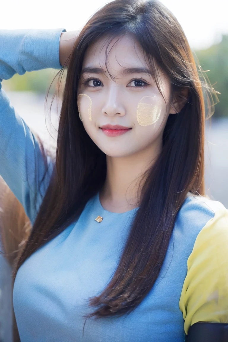 a beauiful girl with unversity background