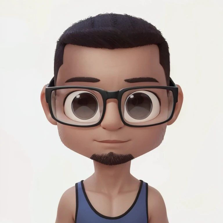 cartoon man with glasses and beard wearing a black tank top, personagem altamente detalhado, avatar da parte superior do corpo, retrato estilizado, retrato de conceito de personagem meu, retrato de personagem meu, retrato de alta qualidade, retrato de personagem de homem nerd, retrato estilizado h 0, stylized digital illustration, retrato de desenho animado, em estilo cartoon, estilo de arte dos desenhos animados, avatar de jogo 2d da parte superior do corpo