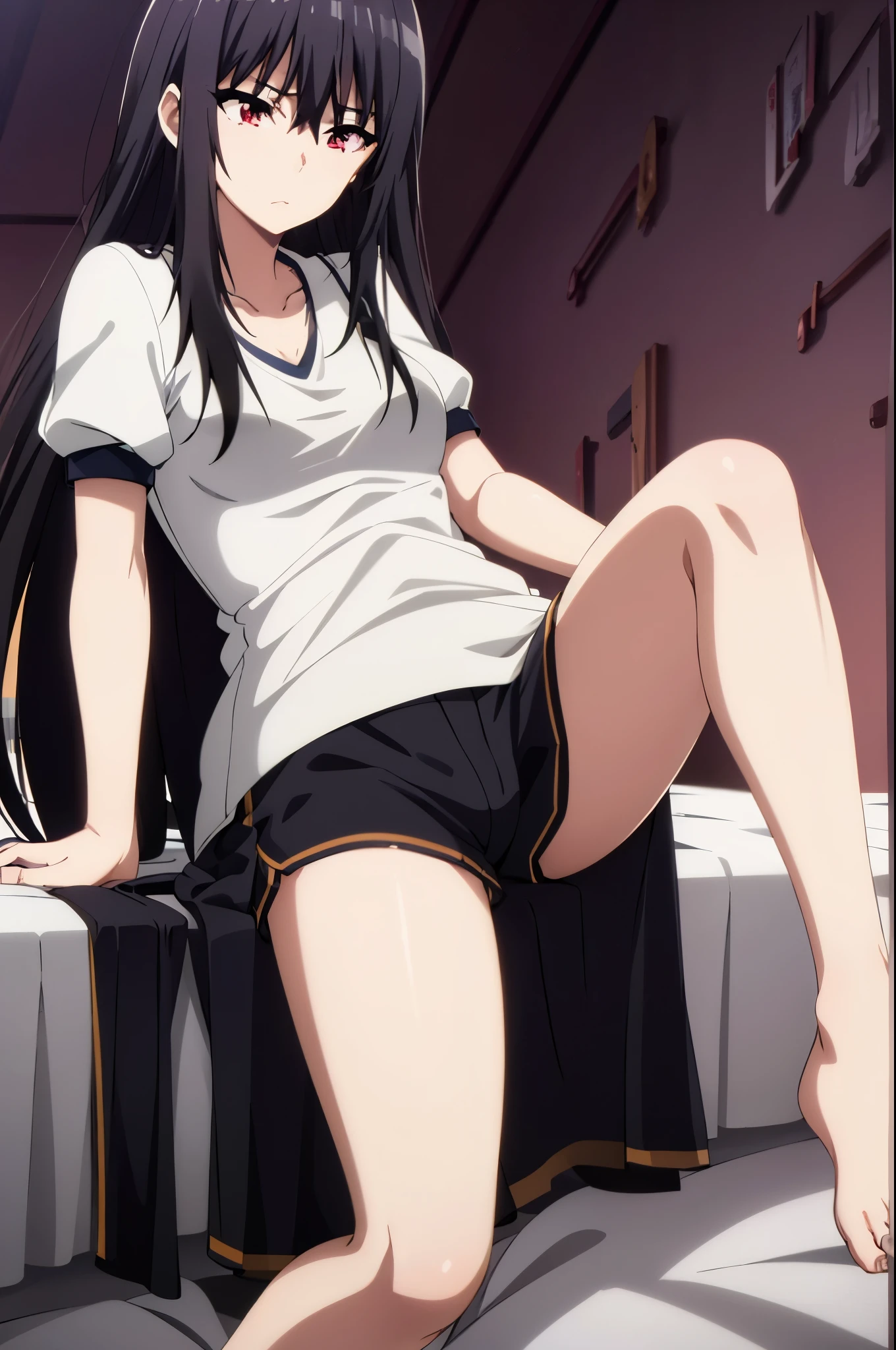 nsfw,Highest quality, masterpiece, High resolution、1 person,(bed),(yukih0sita yukino),Troubled face,(whole body:1,0),sit,Long legs,barefoot,,(pussy cameltoe:1.0),(Upper body naked),(Water-colored panties:1.3),(pussy cameltoe:1.0),,embarrassed,(Put your arms behind your back)、(pussy juice),Spread your legs、Small breasts、Beautiful nipples、