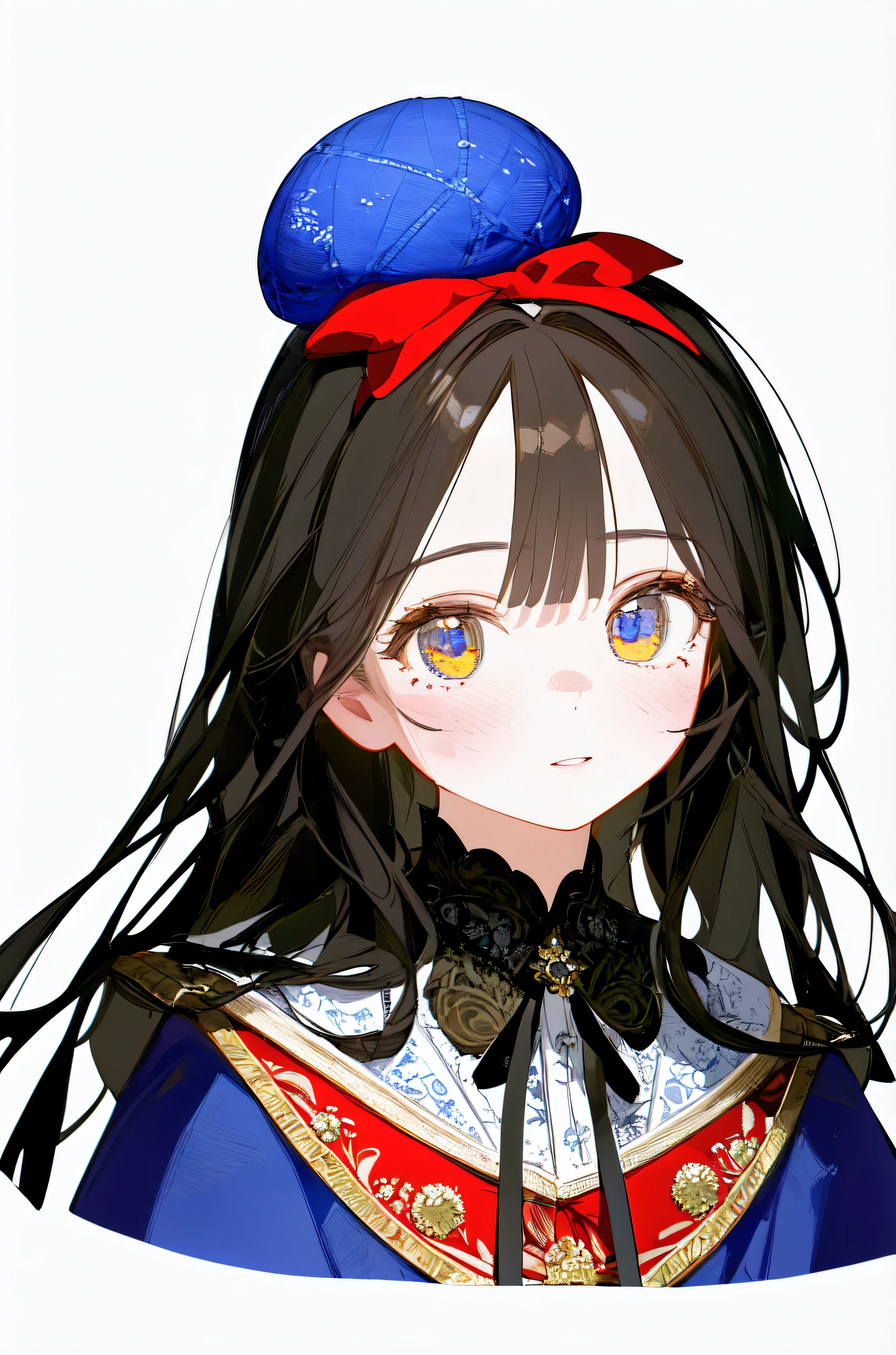 One girl, masterpiece, highest quality, 8k, Detailed skin texture, Detailed cloth texture, Beautifully detailed face, Intricate details, Super detailed, (A ribbon on her head:1.1), Upper Body