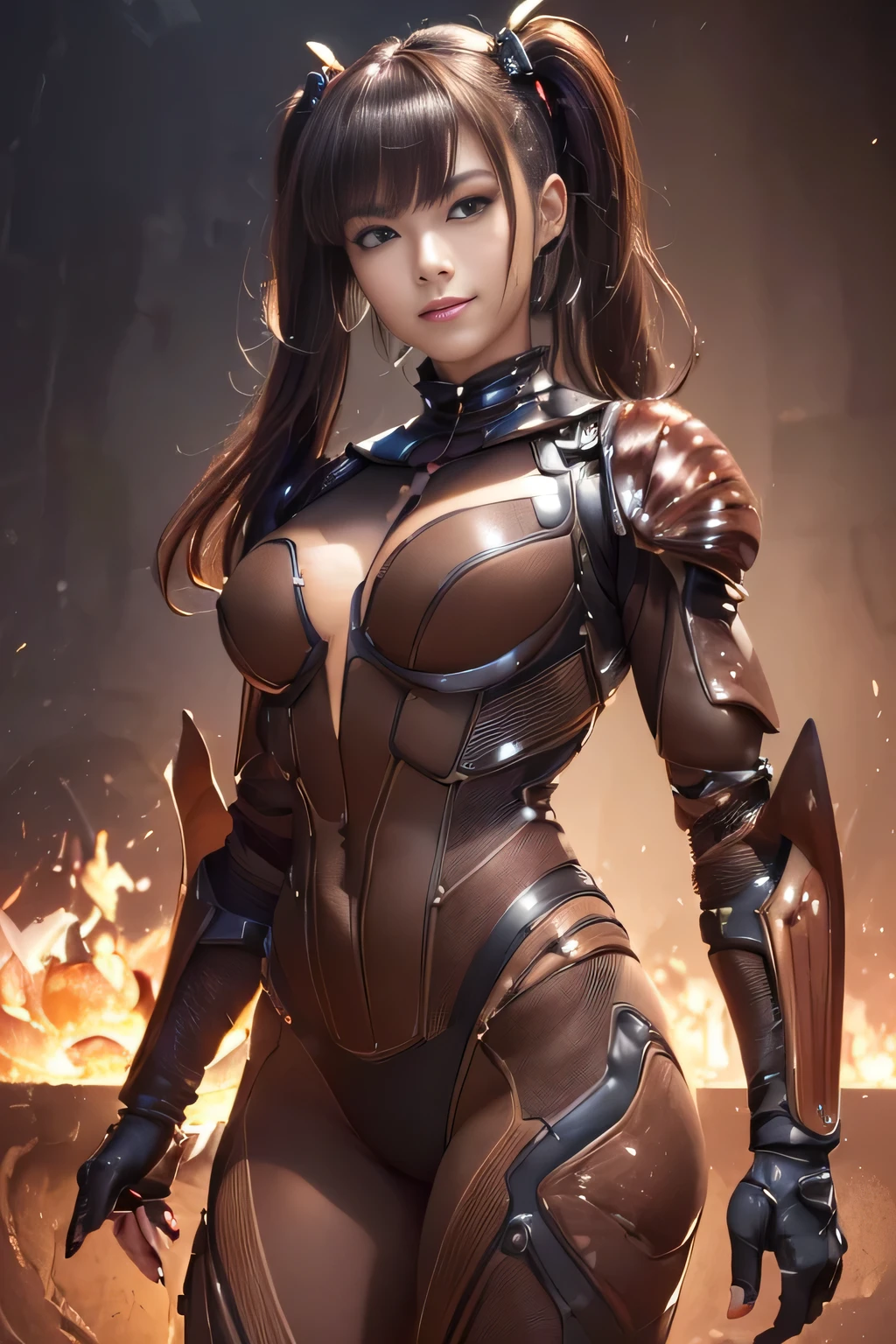 (high resolution,masterpiece,best quality,extremely detailed CG, anime, official art:1.4), realistic, photo, amazing fine details, all intricate, gloss and shiny,awesome many layers, 8k wall paper, 3d, sketch, kawaii, illustration,( solo:1.4), perfect female proportion,villainess, (fusion of dark brown cockroach and lady:1.4), (brown cockroach form lady:1.2), (brown cockroach lady:1.2), (fusion:1.2), (solo:1.4), (evil smile:1.2), muscular, abs, (cockroach brown exoskeleton bio insect suit:1.4), (cockroach brown exoskeleton bio insect armor:1.2), (brown transparency cockroach wing:1.4), (brown cockroach antennae:1.3),