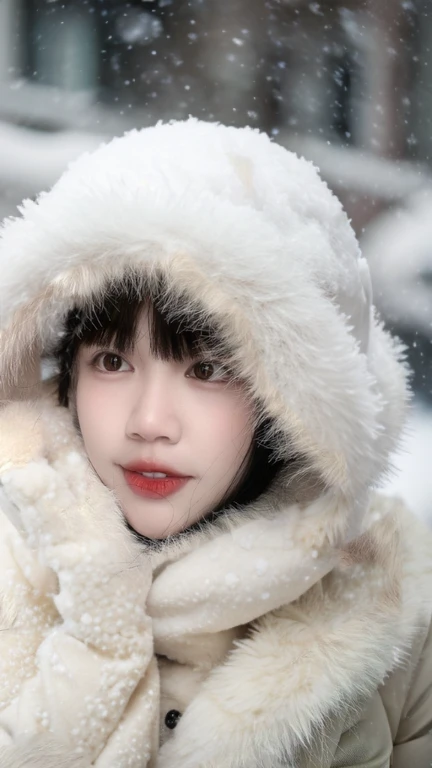 RAW photo,Masterpiece, high quality, best quality, authentic, super detail,
1girl, beautyfull,(snow:1.2), Winter weather, snow falling, Girl on the street, Japanese cherry blossoms, standing in the snow, accumulating on her clothes,Realistic reflexes,realistic light, beautiful summer sky,
(day:1.1), vivid colour, vray