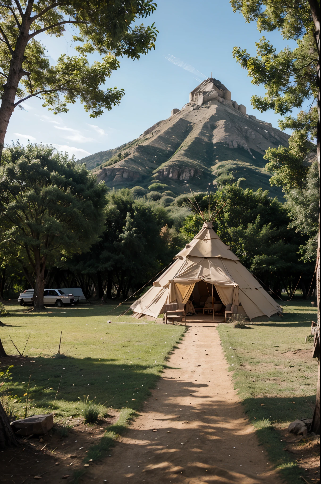 6 teepees en lago