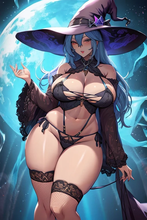 witch, big breasts, sexy pose , sexy lingerie