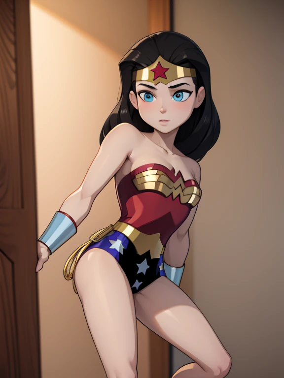  	
Wonder woman,3d,absurd big breast,  stunning body slender open legs fingering 