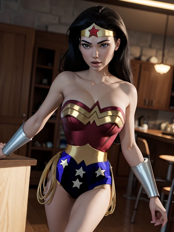  	
Wonder woman,3d,absurd big breast,  stunning body slender open legs fingering 