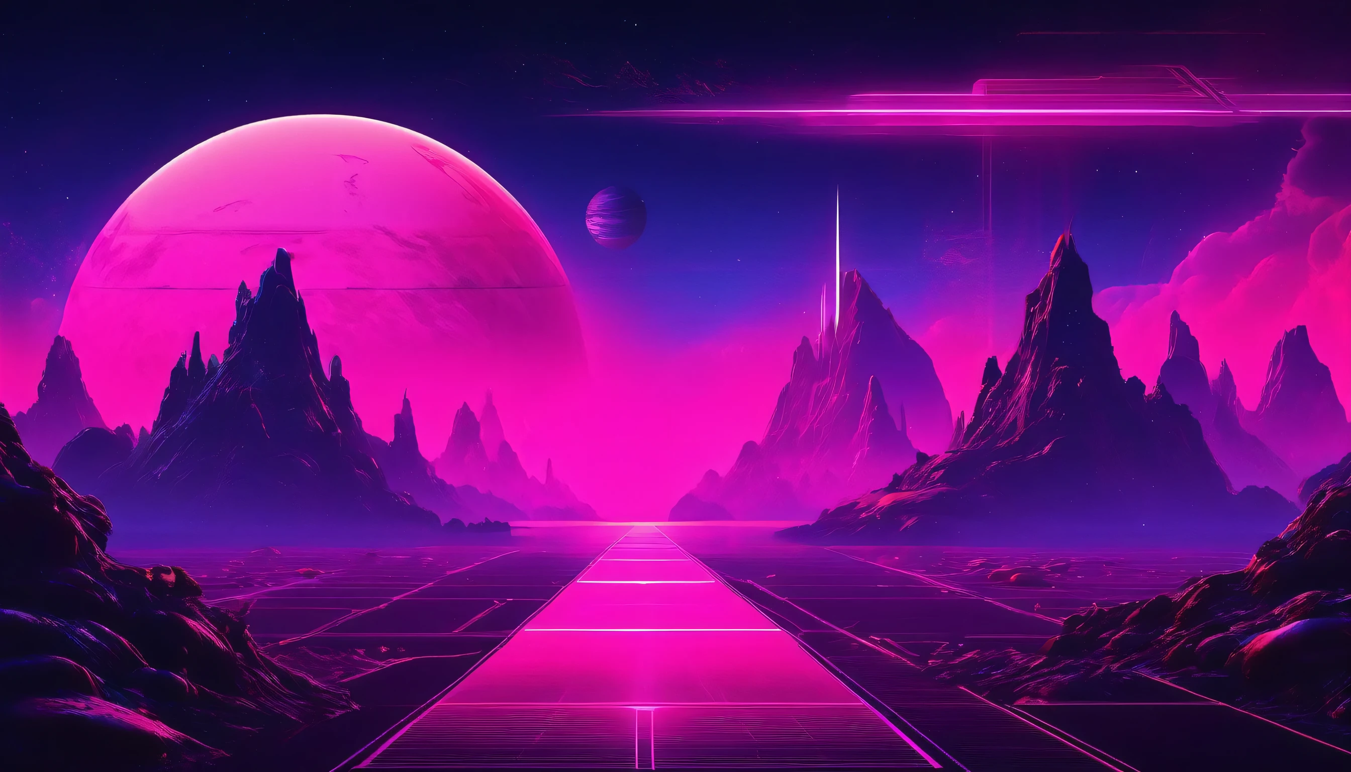 SYNTHWAVE STYLE  darkness planet