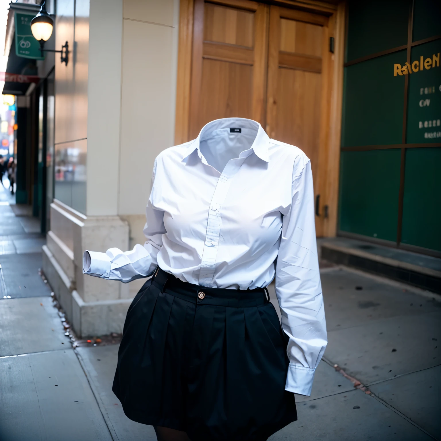 fat, chubby, frilled shirt, (invisible, no humans, headless, faceless:1.5), cute big breasts, (8k, RAW photo, best quality, masterpiece:1.2), (realistic, photo-realistic:1.37), photon mapping, radiosity, ((Hasselblad photography)), physically-based rendering