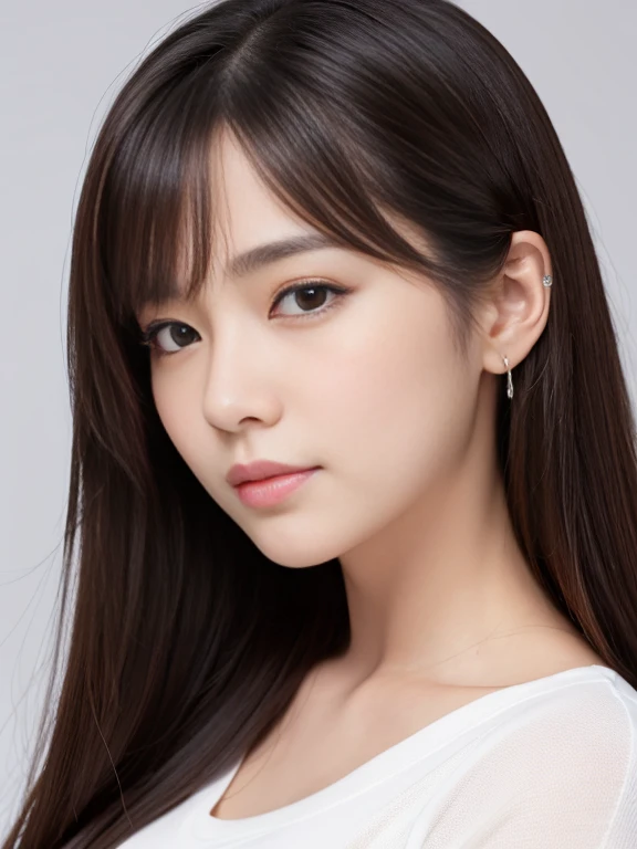 Shiny Hair, No makeup, masterpiece, Realistic, highest quality, High resolution, Shining Eyes,Eyebrows far apart 0.5, chuckle, Japanese Idols,