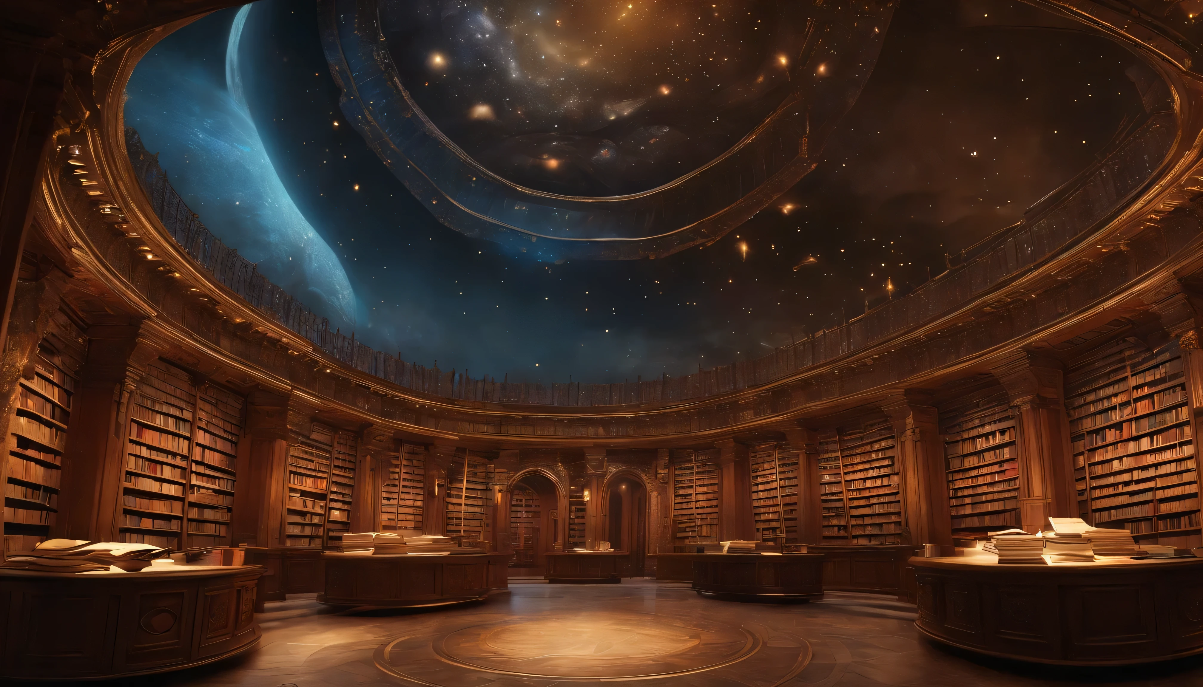 library, An endless book, Born Space Library Artwork, Book Cave, fantasy book illustration, A magnificent spiral shelf filled with books, Infinite Celestial Bodies Library, Eternal Library, Gothic epic library concept, Magic Library, Cosmic sci-fi book art, beeple and jean giraud, There are books all over the place