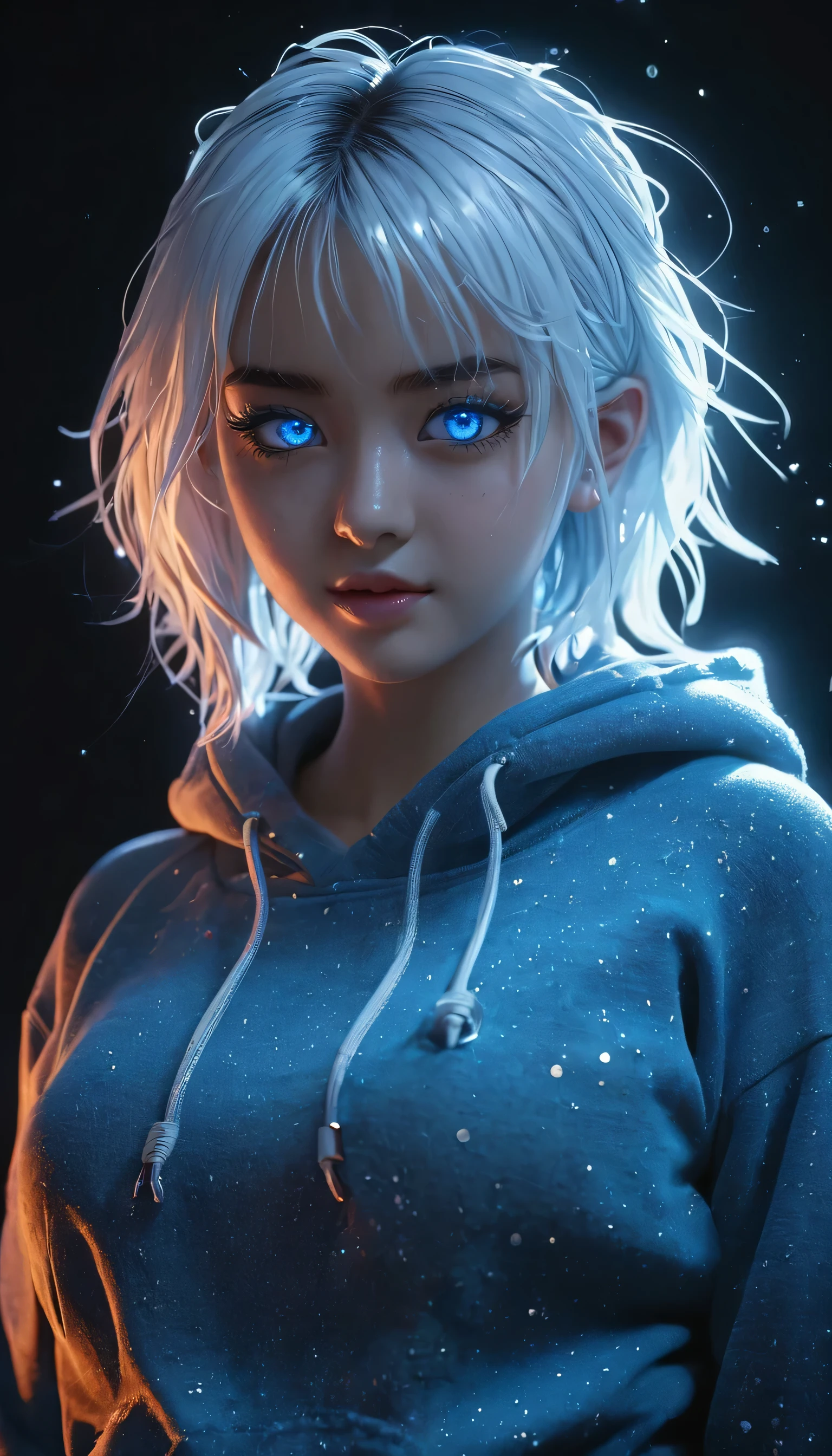 bail_particle,bail_line,line light,particle of light,A girl made of particle,white hair,Halter_set,1 girl,bail_Light element,Translucent luminous body,A girl made from light,
((dark)),epic,8k,Fantasy,very detailed,magic,((range hood)),(range hoodie),((((hair on one eye)))),Cast a spell.,Black hole,fish,((glow eyes)) ((blue eyes)),((glow)),((in full bloom)),beautiful,Masterpiece,nonsense,best quality,stand,1 girl,human,evil,evil grin,apocalypse,destruction,end of the world,crazy eyes,Crazy,mental disorder,looking down,predominate,(sadism),((Demoniac)),spear,spectrum,scary,circle,edge,edge light,crescent,abyssal,shorts,Groin,hip bone,hip line cowboy shot,magic Circle,too much energy,sci-fi,abyssaltech,dark energy,impersonal,dissolve,see through,abyss,antitech,sci-fi,pure energy,thigh,