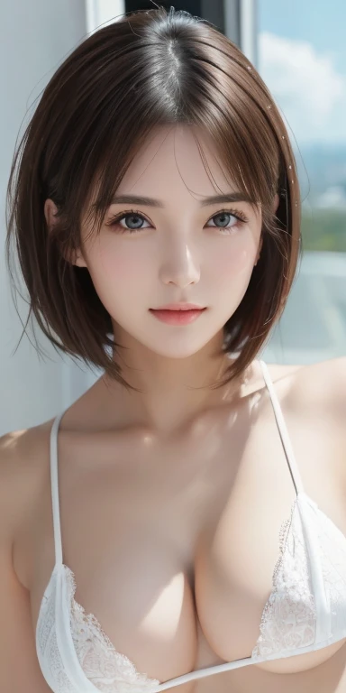 It's the real thing like picture 1.4、Masseter muscle area、highest quality、High resolution、RAW Photos、Realistic、Bright lighting、Face Light、Smooth Professional Lighting、Japanese women、 Lady、Beautiful woman、Modeled、gravure、sexy、30 year old mature woman、Shapely medium breasts、so beautiful、Realisticで美しい肌、Beautiful and detailed、Detailed face、slim、short medium hair、Brunette colored hair、The eyes are brown、Casual clothing