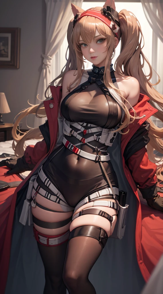 The prompt is: voluptuous, long blond hair, thick thighs, 8K, 4K, best quality, high resolution:1.2), cute anime face, noise reduction, sparkling blue eyes, cheerful smile , open your mouth and laugh ,rounded, wearing a headband, naked, barefoot, toned abs, muscular arms, muscular legs, in a bedroom, (((exposed nipples))). , young face, anime chic eyes, at church, white body suit, white rubber suit,nun,White pantie, ruanyi0109,bdsm,chain,nun,o-ring,see-through,veil,White panties,elbow gloves,dominatrix,collar,cuffs ,thigh strap,thigh boots,  (((missionary position sex)))
Please note that the prompt should be in English and should not include any explanations or sentences.