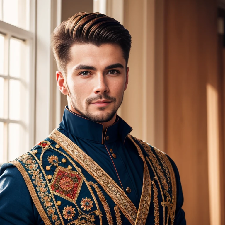 a handsome Ukrainian man focus on his face