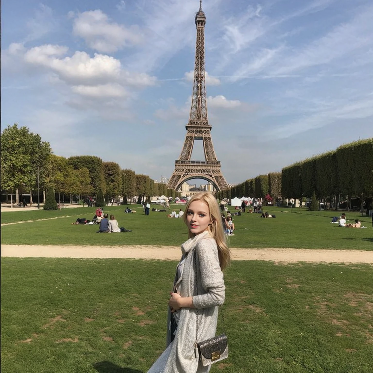 araffe in front of the eiffel tower in Paris, in front of the eiffel tower, in Paris, Eiffel Tower view, eiffel tower, eiffel tower in the middle, in the background, Irina French, eiffel tower left, Olga Buzova, paris eiffel tower, Victoria Gavrilenko, eiffel tower in istanbul, Martina Fackova, Traveling in France