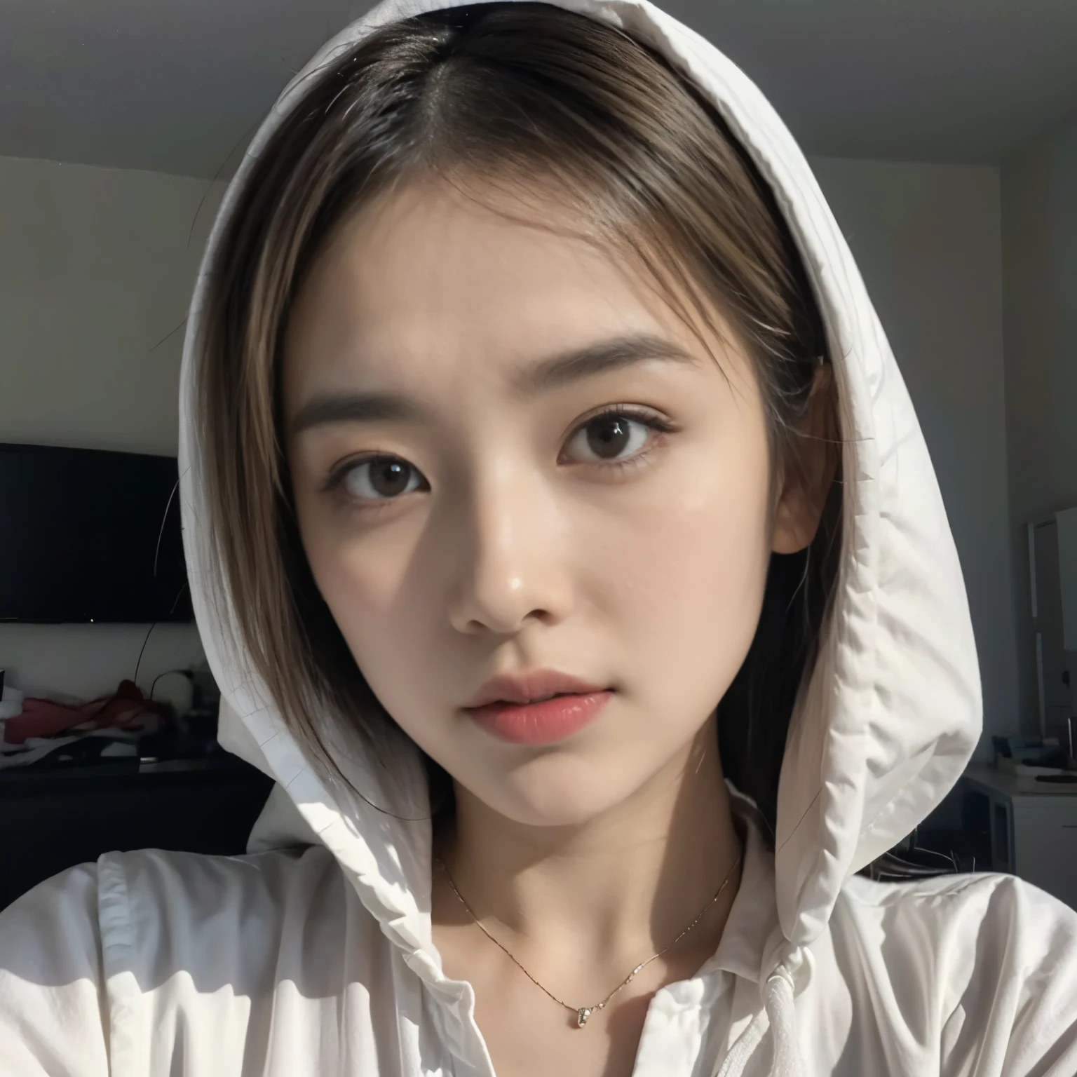 A beautiful nun、Lingerie except for the hood