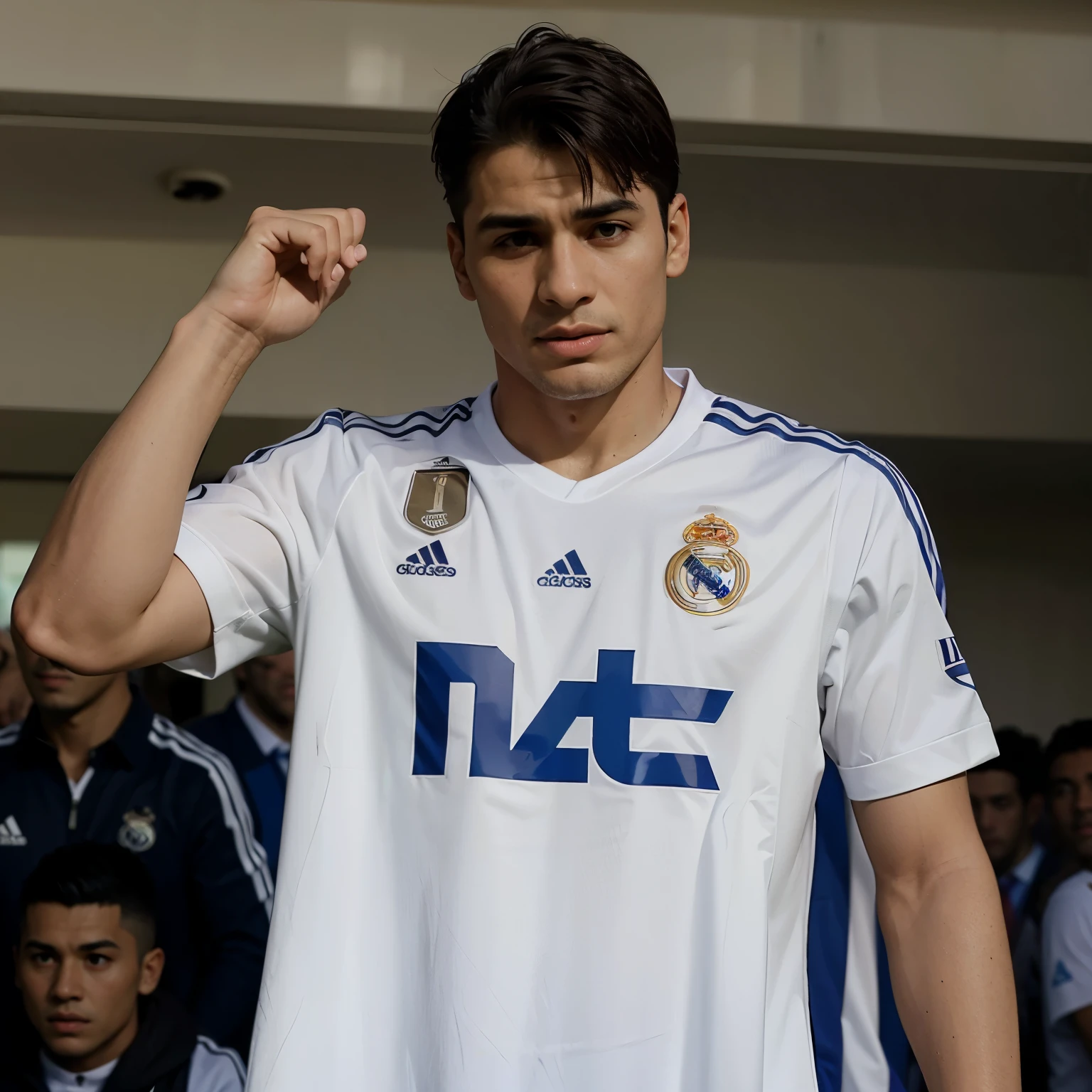 Jugador animado con camisa de el real Madrid