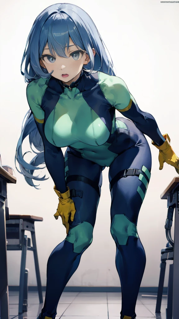 Nejirehadu, Nejire Wave, blue eyes, Blue Hair, Long Hair,
壊す blue Bodysuits, Bodysuits, Drill Hair, gloves, green Bodysuits, multicolored Bodysuits, Colorful clothes, yellow gloves,
((壊す full body)),
Break the white background，From below破る，look down，lower your gaze，
Breaking Dynamic Shots，Kung Fu Pose，highest quality, High resolution, unity 8k wallpaper, (shape:0.8), (美しくてFine grain:1.6), Highly detailed face, Perfect Sentence, Detailed CG, (Perfect hands, Perfect Anatomy),Thick thighs,Beautiful Eyes, Beautiful background, beautiful and detailed body,Fine grain,classroom,Table Sex,Groin friction,Masturbation,A puddle of pussy juice,From below,Moaning,Open your mouth,arm_support,(Leaning forward:1.5),