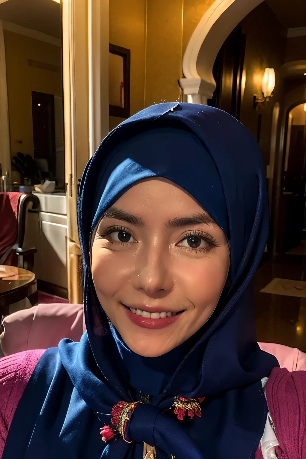 lenasituations, a woman smiling, wearing hijab in morocco