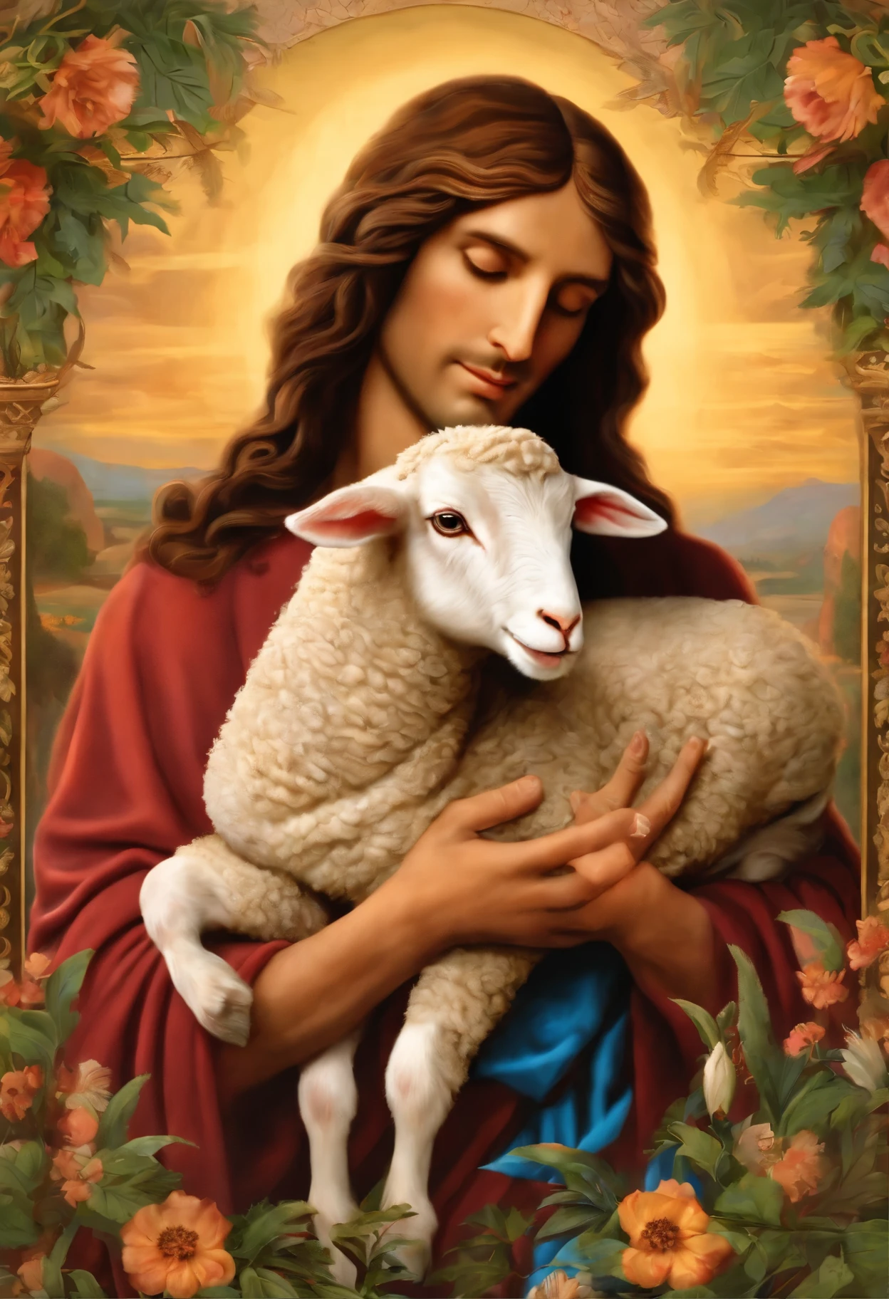 Lord Jesus with lamb