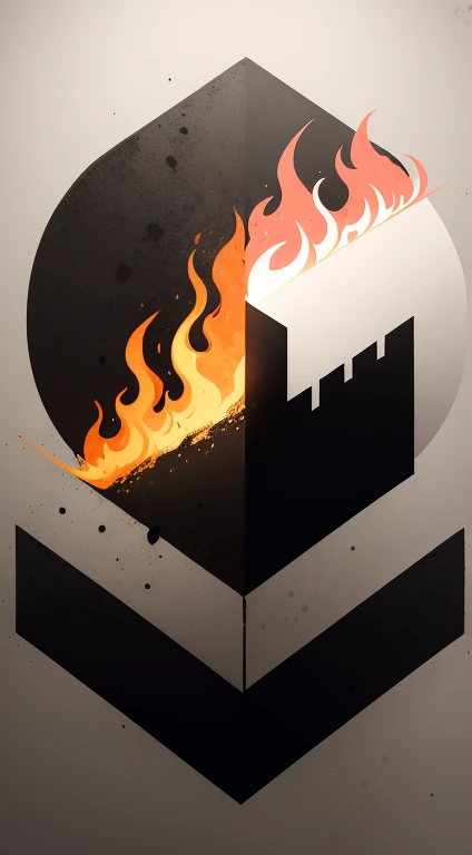 Eindrucksvoll, Vektorgrafiken, Kreatives Logo-Design, Logo mit Wolfstext, Artistic logo of Fire Line, Farbgestaltung, Minimalistisch und pur - Feuer , Add an effect at the end