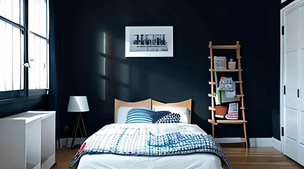 children's room、Wide walls、Dark、White wall