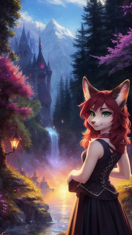A beautiful and detailed (sweet portrait) von ((Kristal)), Sternenfuchs Kristal, Schlank, liebenswert, green eyes, small breasts, Raumanzug, Dekollete, Grinsen, hoch schauen,, anthro, Pelzig, holografischer Bildschirm, Hochgeladen E621, detailed flauschige fur, (von Fluff-Kevlar, Bayard Wu, personalami, Pino Daeni), detailliertes Gesicht, (flauschige), 1 girl, Allein, kein Wasserzeichen