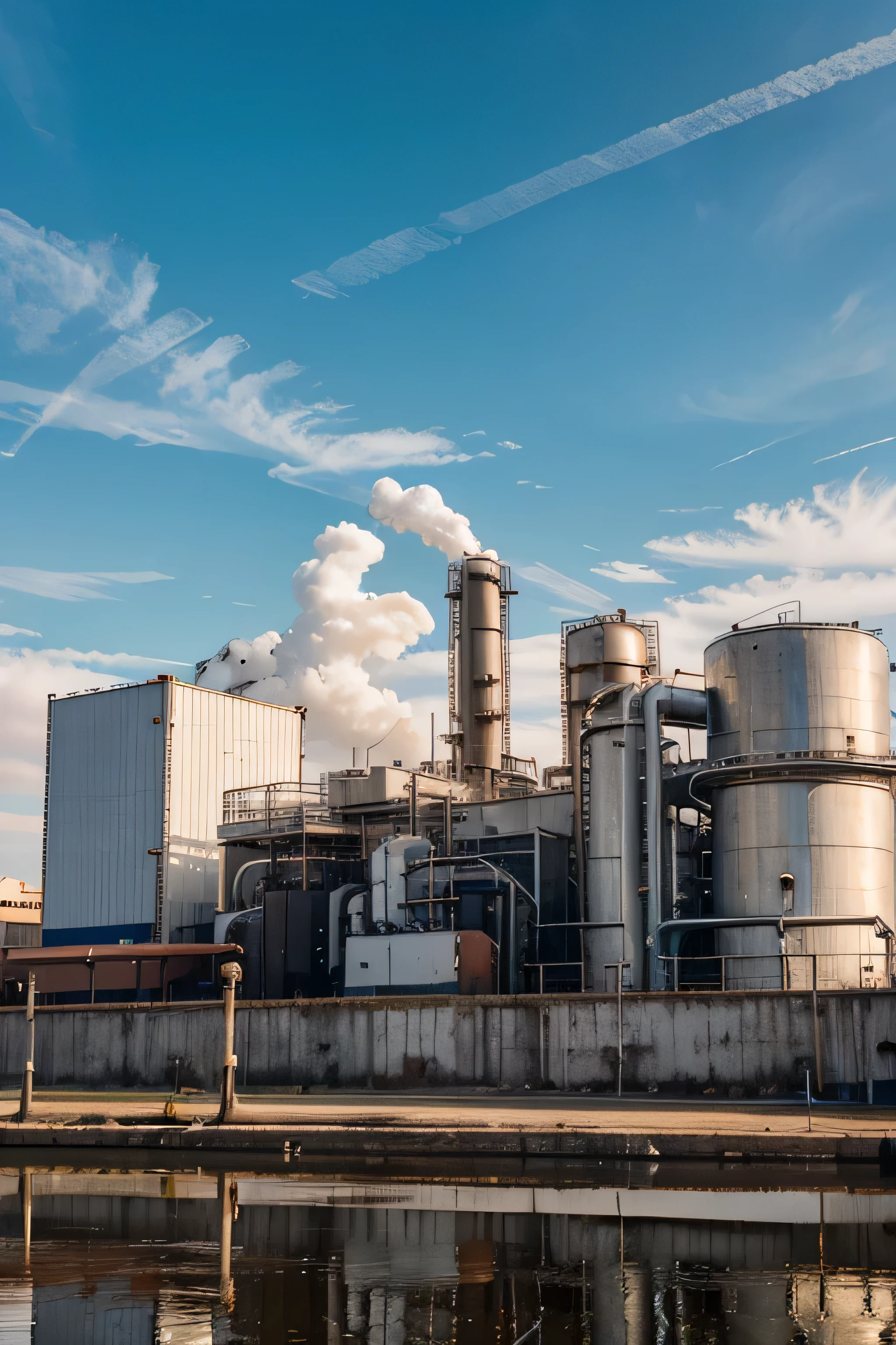 a soft drink factory, industrial backdrop, moderno, real, realista, fotografia, 8k