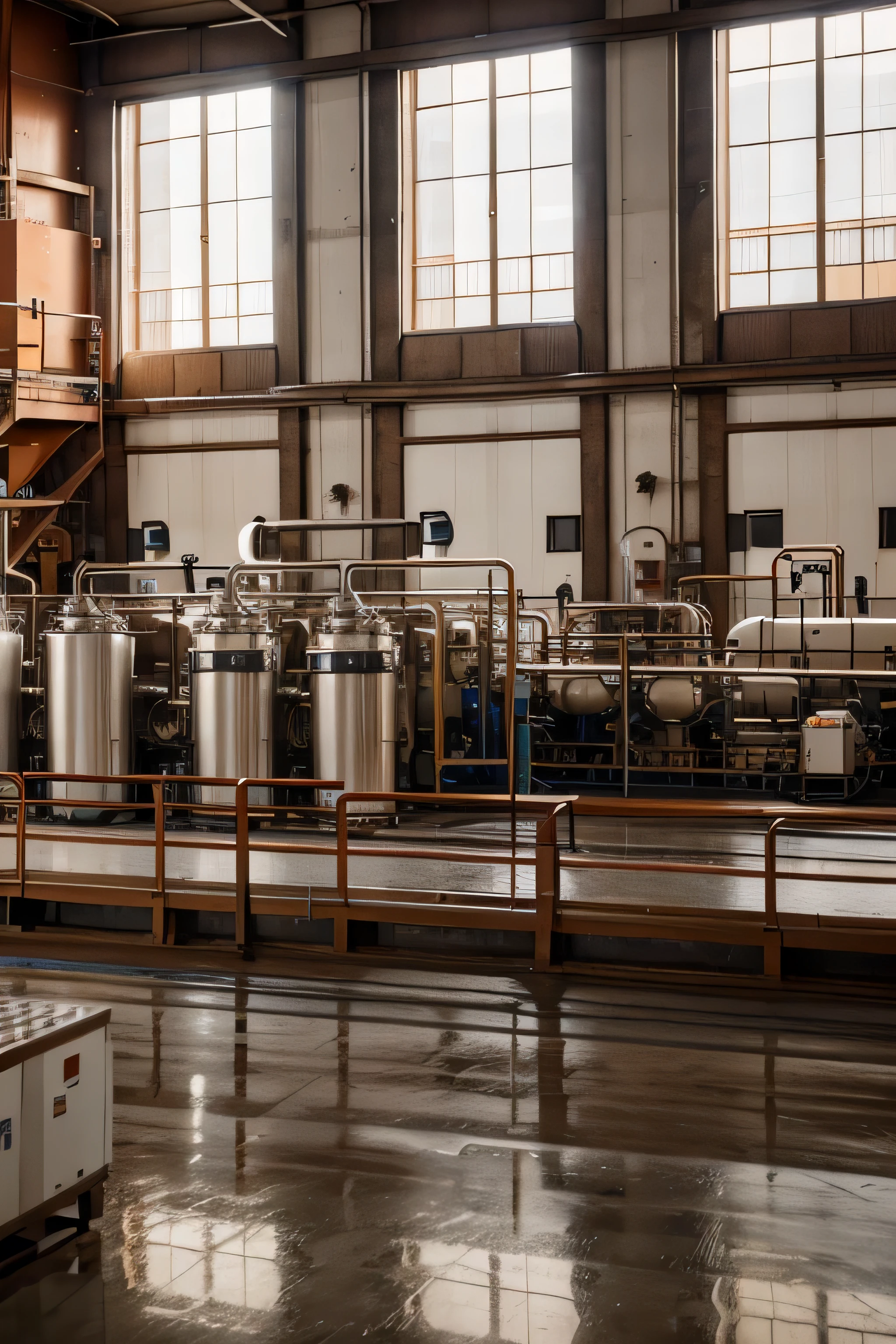 a soft drink factory, interior da fabrica, production line, moderno, real, realista, fotografia, 8k