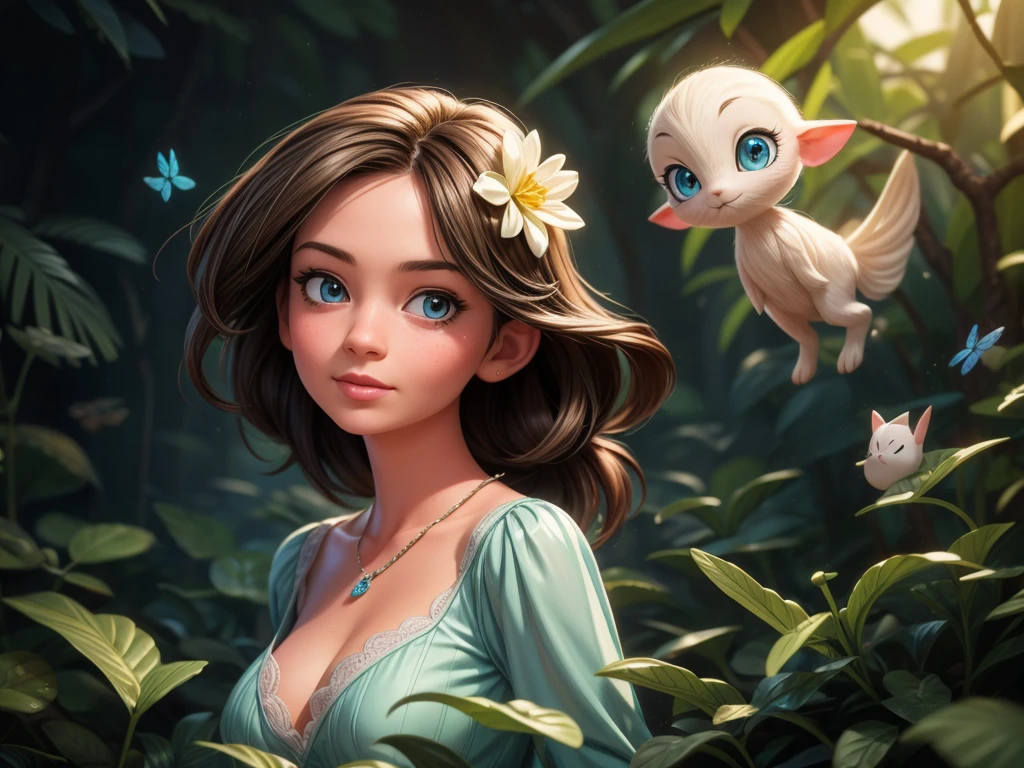 (best quality,4k,8k,highres,masterpiece:1.2),ultra-detailed,(realistic,photorealistic,photo-realistic:1.37), beautiful detailed eyes,beautiful detailed lips,extremely detailed eyes and face, longeyelashes, 1girl, medium:oil painting, surrealism, vibrant colors, soft lighting, translucent texture, flowing dress, dreamy atmosphere, ethereal background, whimsical elements, playful interaction, light-hearted mood, whimsical creatures, magical touch, ghostly presence, enchanting moments, intriguing story, imaginative composition, vivid imagination, mysterious aura, fantasy-inspired, surreal atmosphere, captivating charm, delicate brushstrokes, rich tonal range, otherworldly beauty, playful encounter, fantastical scenery.