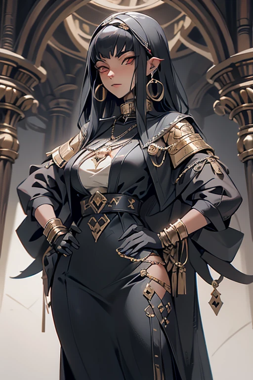 Fantasy Thief Italian girl 25 years old, very long black hair, dressed as a medieval fantasy thief