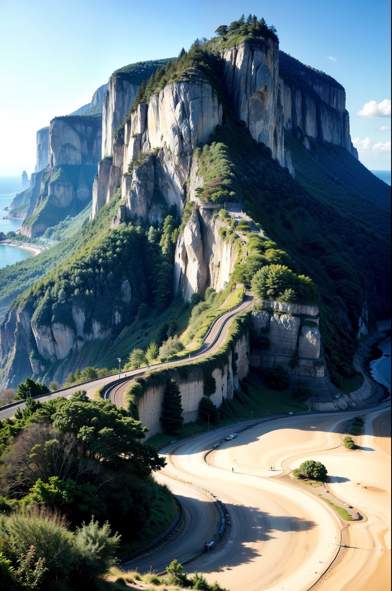 ((melhor qualidade)), ((obra de arte)), (detalhado), Best resolution, outstanding masterpiece, a tree on the cliff overlooking the sea, anime background art, anime background, amazing wallpaper, anime landscape wallpaper, beautiful anime landscape, Shinkai Makoto Cyril Rolando, anime landscape, anime landscape concept art, anime art wallpaper 8K, anime art wallpaper 8K, miyazaki style, anime art wallpaper 4K, beautiful artwork illustration, beautiful anime scene