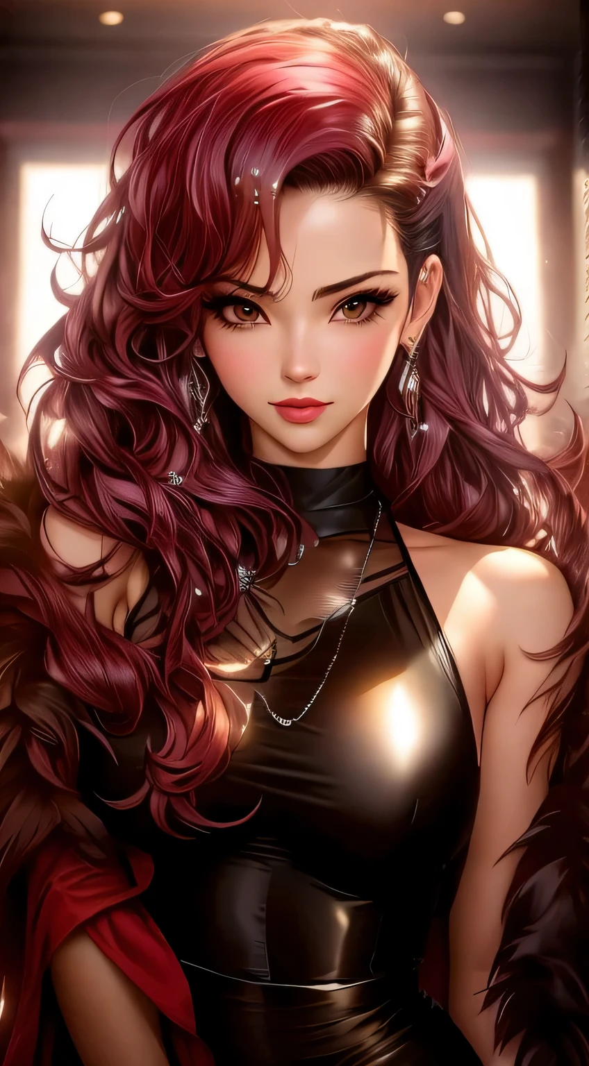 imagem arafada de um casal sexy posando juntos em uma janela, seductive retrato de tifa lockhart, tifa, tifa lockhart, Tifa Lockheart, retrato de tifa lockhart, glamorous Tifa Lockheart, retrato de tifa lockhart, tifa lockhart com cabelo rosa e branco, gama murata e artgerm, Arte detalhada de alta qualidade em 8K