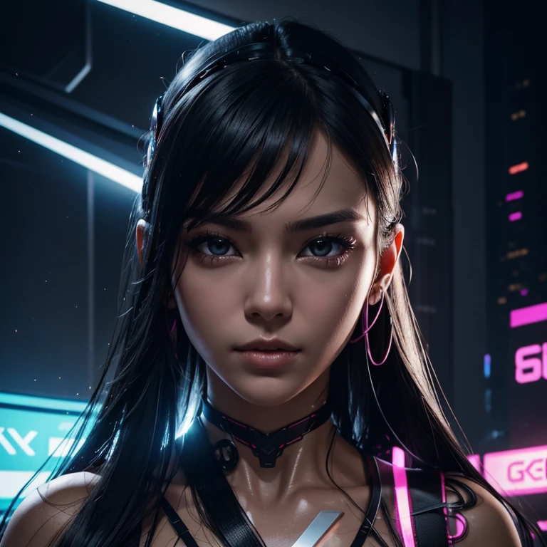naked girl with sexy figure, cyberpunk style, I stand tall, dressed in neon mesh, against the backdrop of incredibly fantastic alien landscapes, 4k, 8K, Maximum realism, on the body only clothes made of transparent neural mesh and combat implants, emphasizing body lines , Photorealistic graphics, maximum attention to facial quality, HDMI, HD, high quality photo, PHOTO-REALISTIC BODY AND FACE, special attention to detail on the face and body. transparent, high-quality images of the face and body.