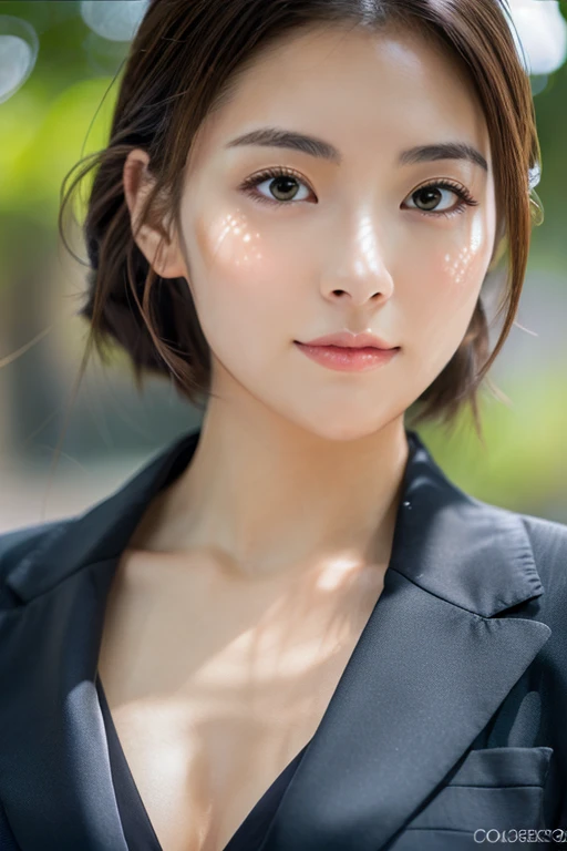 sexy、Inconspicuous、quiet、beautiful girl、Japanese、Beautiful breasts、suit、Round face、thin,job hunting、Big Breasts,Ultra-Realistic Capture, Very detailed, High resolution 16K human skin close-up. Skin texture must be natural, So detailed that even pores can be distinguished. Skin looks healthier, In a unified tone. Use natural light and color,(RAW Photos, highest quality), highest quality, Very detailed, masterpiece, Super detailed