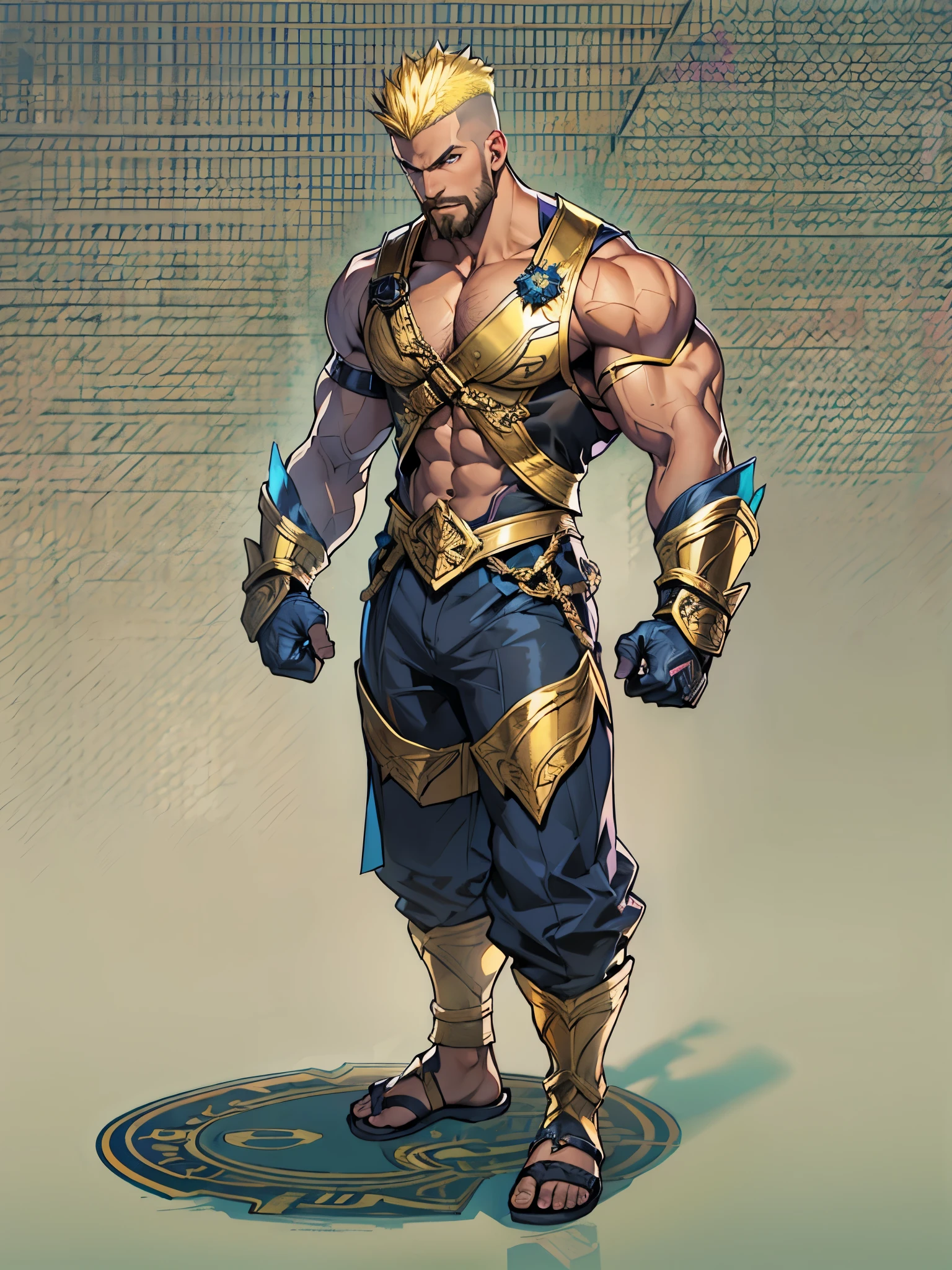 A young man with long white dreadlocks, dark skin, a melancholic expression, drooping eyelids and eyebrows, a lean face, a thin yet sturdy build, a tattered and ill-fitting light blue fantasy-style adventurer's shirt with short sleeves, revealing his abs, a silver breastplate on his left chest, a large sword is strapped to his back, a yellow belt, white coarse cloth trousers, stands nervously in a fantasy-style western town, this character embodies a finely crafted fantasy-style adventurer in anime style, exquisite and mature manga art style, dramatic, high definition, best quality, highres, ultra-detailed, ultra-fine painting, extremely delicate, professional, perfect body proportions, golden ratio, anatomically correct, symmetrical face, extremely detailed eyes and face, high quality eyes, creativity, RAW photo, UHD, 32k, Natural light, cinematic lighting, masterpiece-anatomy-perfect, masterpiece:1.5