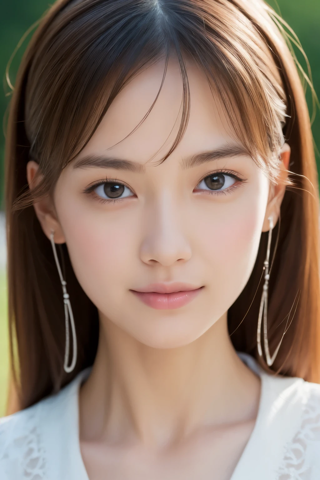 (((masterpiece))), top-quality, Extremely detailed, Detailed background, Very beautiful girl, japanese, 16 yo, Detailed face, Solo, smile, (Full body:1.3), (random hairstyles :1.2), bangs, (Young Face), (Perfect body:1.1), blouse, Summer, in 8K, Wallpaper, amazing, finely detail, Ultra-detailed, 超A high resolution, Extremely detailed, Pure erotic face, extremely detailed eye and face, Beautiful detailed eyes, highly detailed skin, No makeup, (Natural Skin),
