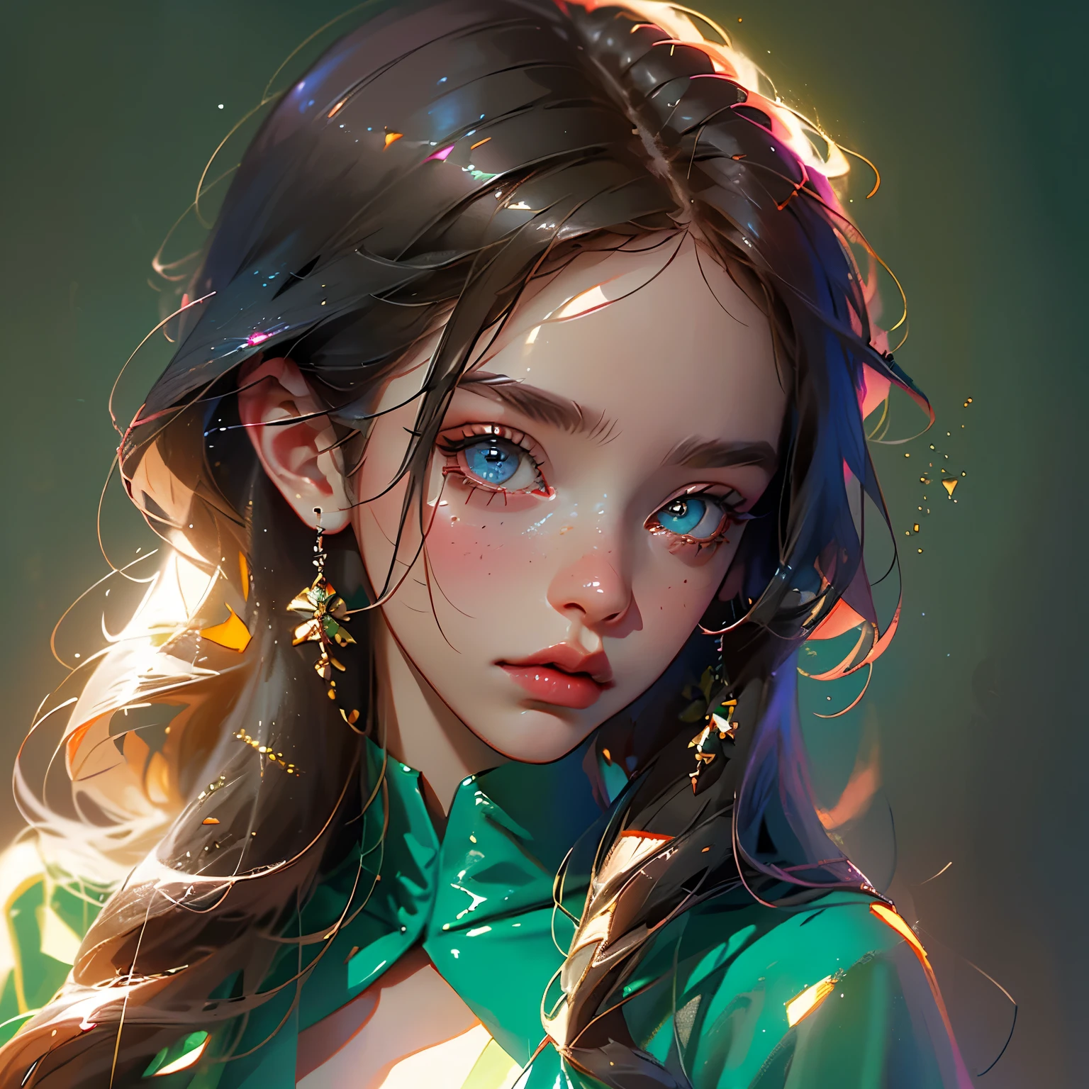 (Best Quality, Masterpiece), 1girl, black fashionable clothes, Gucci, Model, Small details on the face, elegant, moda, cinema light, light eyes, Black Designer Clothing, neutral colors, blond hair, Indirect light, hairlong, Hair gathered in a ponytail, closed neckline (hair light)