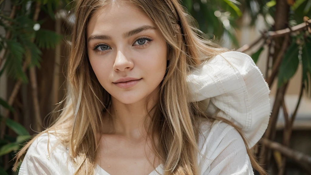 Authentic photo quality、cara muy linda、Extraordinaria belleza sexy、beautiful calm and bright expression、Aspecto refrescante y sexy.、Flequillo largo que cae sobre una cara linda y hermosa perfecta.、super long blonde hair, liso y sedoso que brilla intensamente.、hermoso rostro y cabello rubio、muy linda hermosa mujer joven sexy、Cara linda muy perfecta y hermosa.、Hermosos ojos azul cielo brillantes、ojos muy grandes、cabello dorado muy grande encima de un ojo、rubia entre los ojos、Piel blanca muy radiante、Teca Brillo、delineador de ojos、A small smile、piel brillante