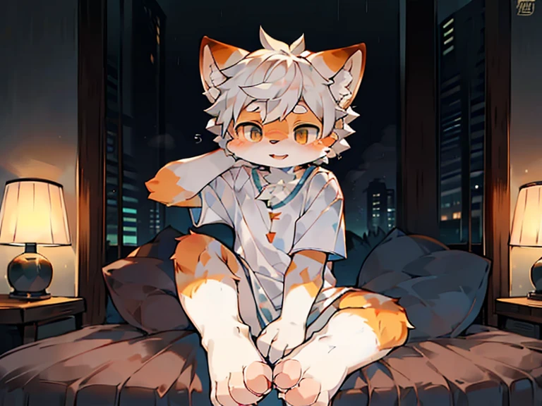furry,fur,body fur,Rainy Day,Solitary,Short sleeve,horizon,White shirt,((character focus)),full-body shot,Four toes,Sports socks(exposed toes), white hair, orange fur,rest,no关系,no关系,no关系,no关系,no关系,no关系,no关系,no关系,no关系,no关系,no关系,no关系,no关系,no关系,no关系,no关系,no关系,no,no,no,no,no,no,no,no