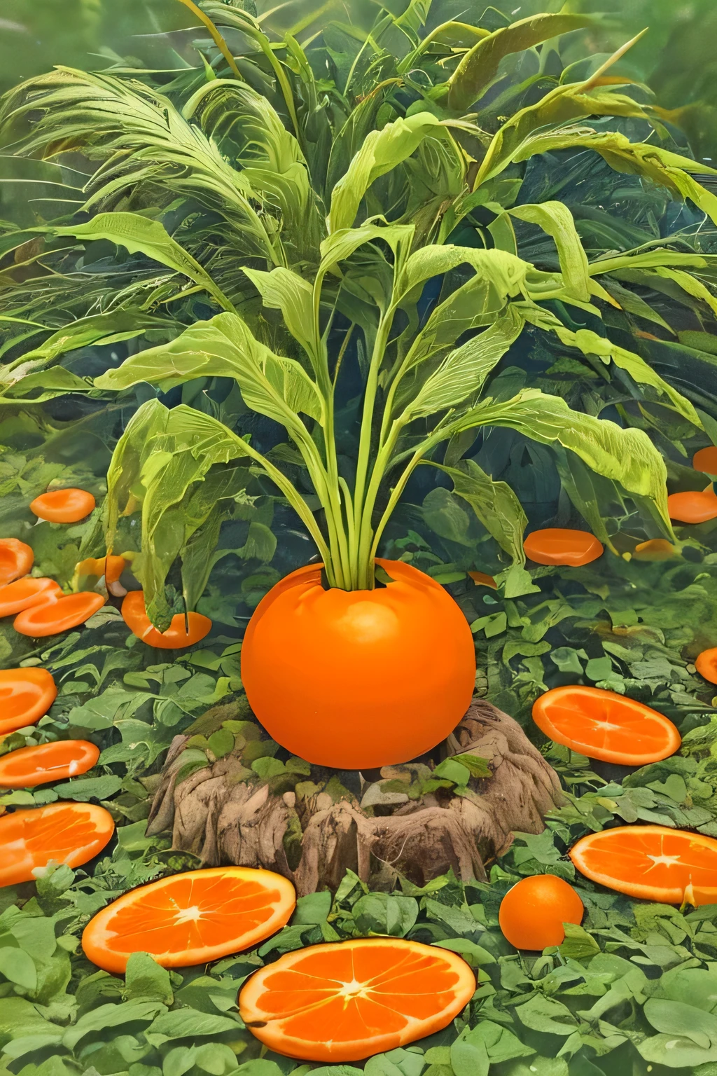 ((melhor qualidade)), plant, orange.