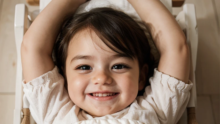 smiling playing