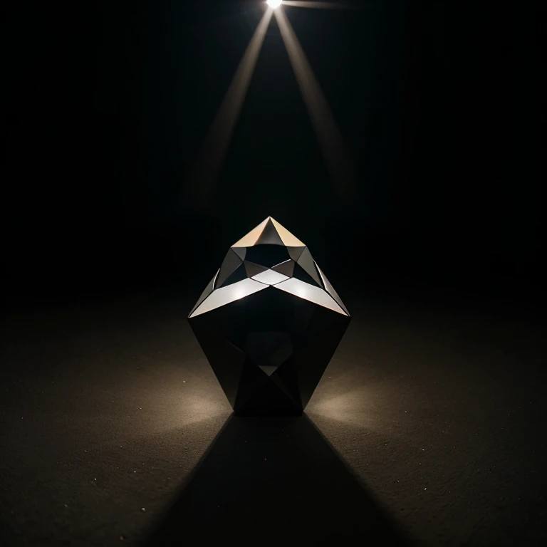 Through darkness to light geometric shapes