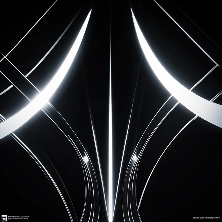 Through darkness to light - modern lamp geometric pattern in black metal, LED backlight, centrifugal force, flash, speed, shot