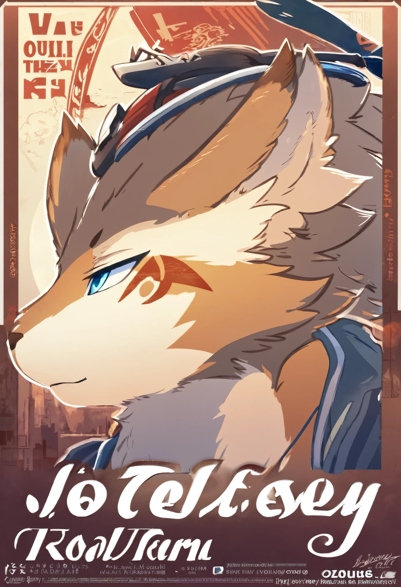 top quality, best quality, movie poster, rzminjourney, vector-art, High-quality illustrations, masterpiece(kemono, furry anthro)logo mark, round,