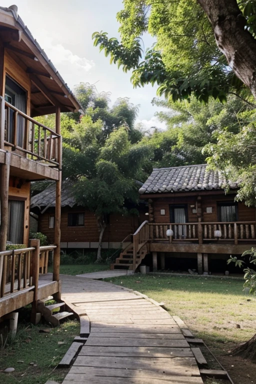Ecohotel in Apulo with cabins and direct relationship with SDG 3: salud y bienestar relacionado asi, En primer lugar, by offering a natural and healthy environment for guests, The eco-hotel provides the opportunity to escape from stress and daily routine, lo que puede tener un impacto positivo en su bienestar mental y emocional.